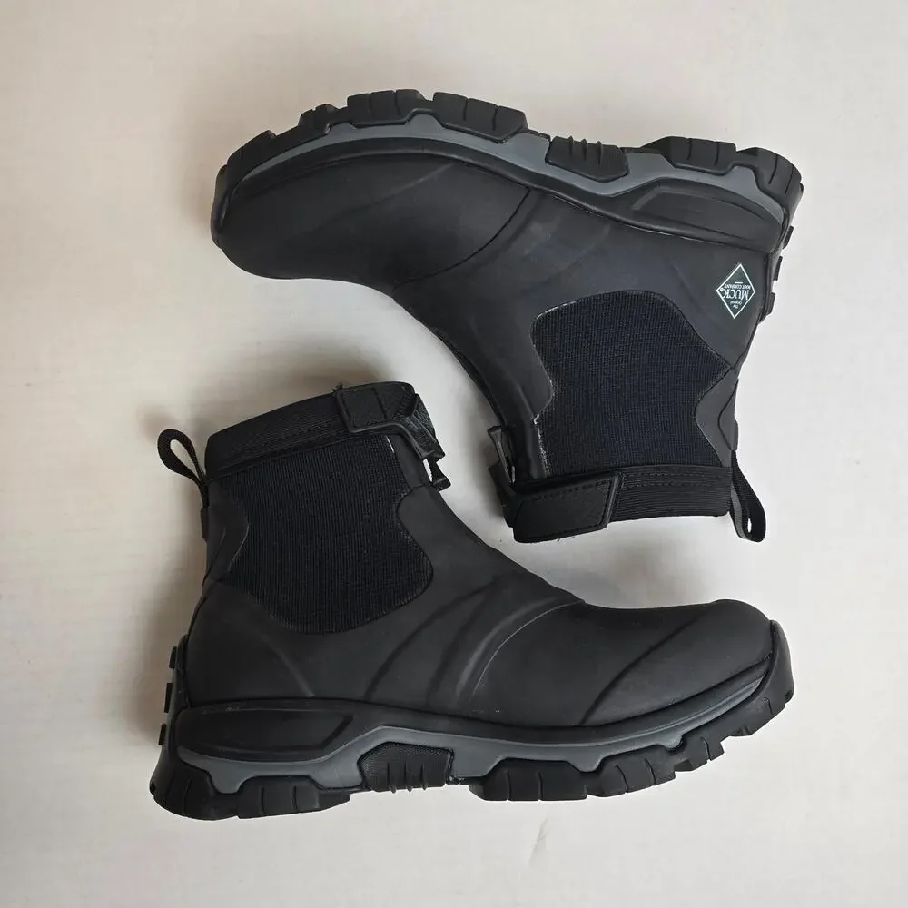 Muck Boots Men's Apex Mid Zip Ankle Winter Boots Size 8 Black AXMZ-000